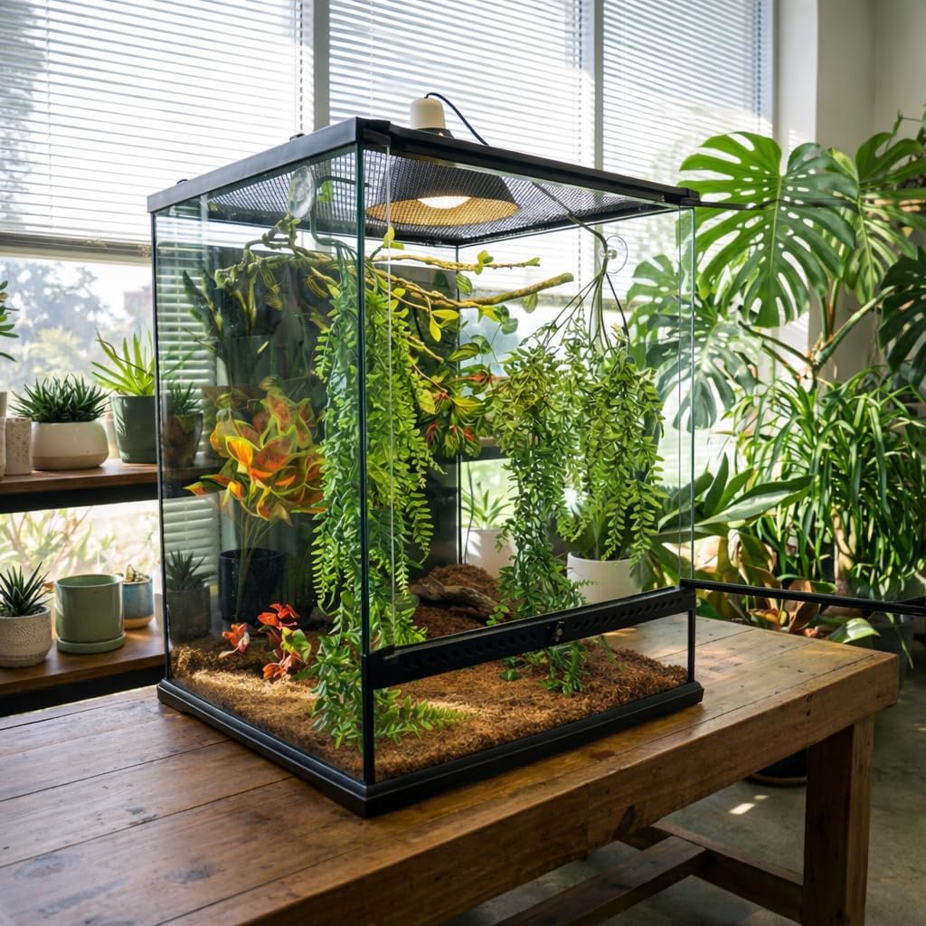 Reptile EcoDen terrarium accessory kit components