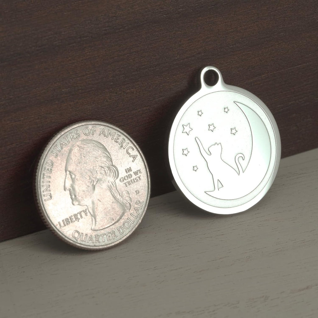 Ultra Joys imported stainless steel identity tag package containing two sizes of metal split rings