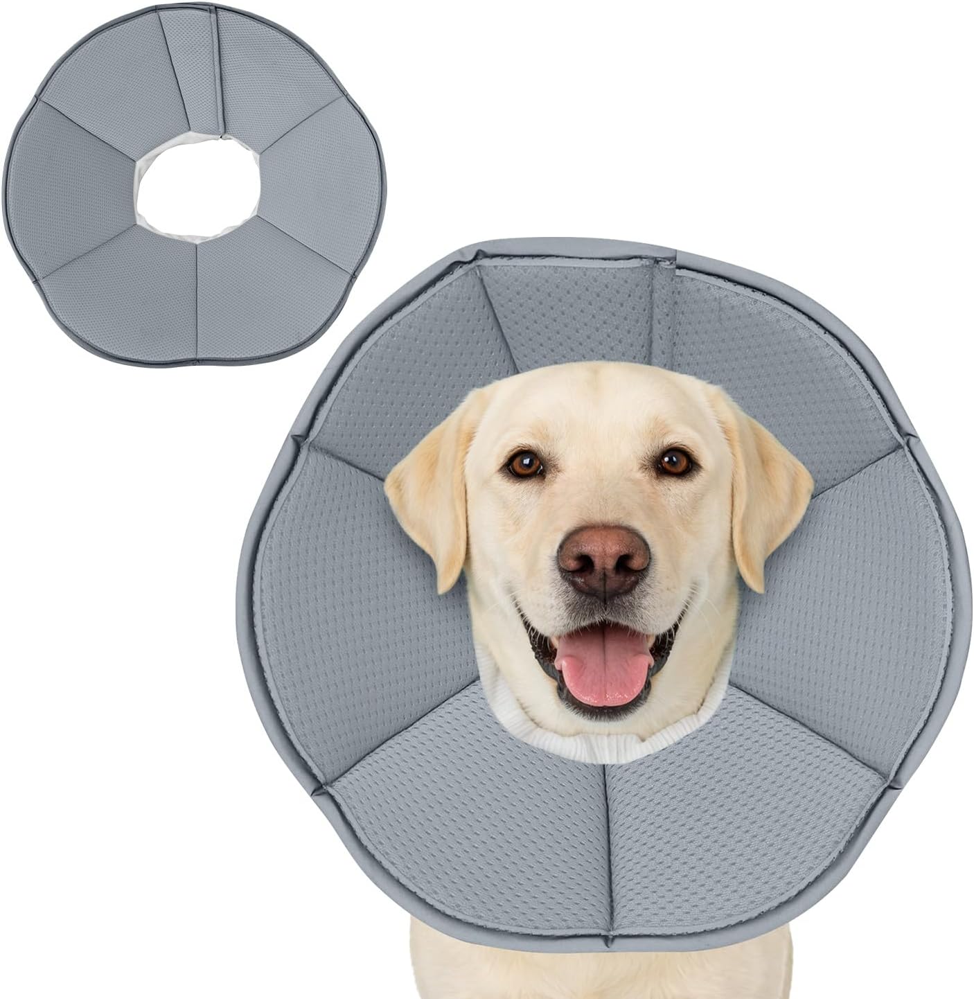 MAXFUT Dog Cone Collar,Soft Cone for Dogs to Stop Licking After Surgery,Non Inflatable Dog Donut Cone (Blue, XXL) - Image 12