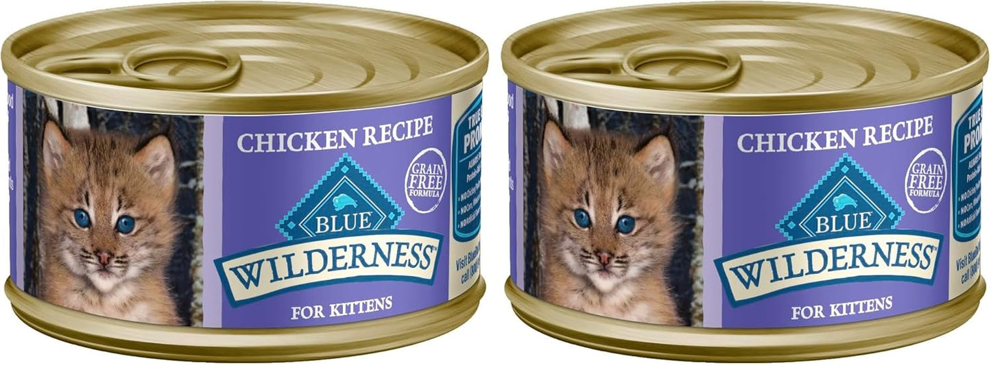 Blue Buffalo Wilderness Kitten Grain-Free Chicken Pat & Salmon Pat Wet Cat Food with DHA, High-Protein & Made with Natural Ingredients, Supports Healthy Growth & Development, 3-oz. Each (6 Count) - Image 13