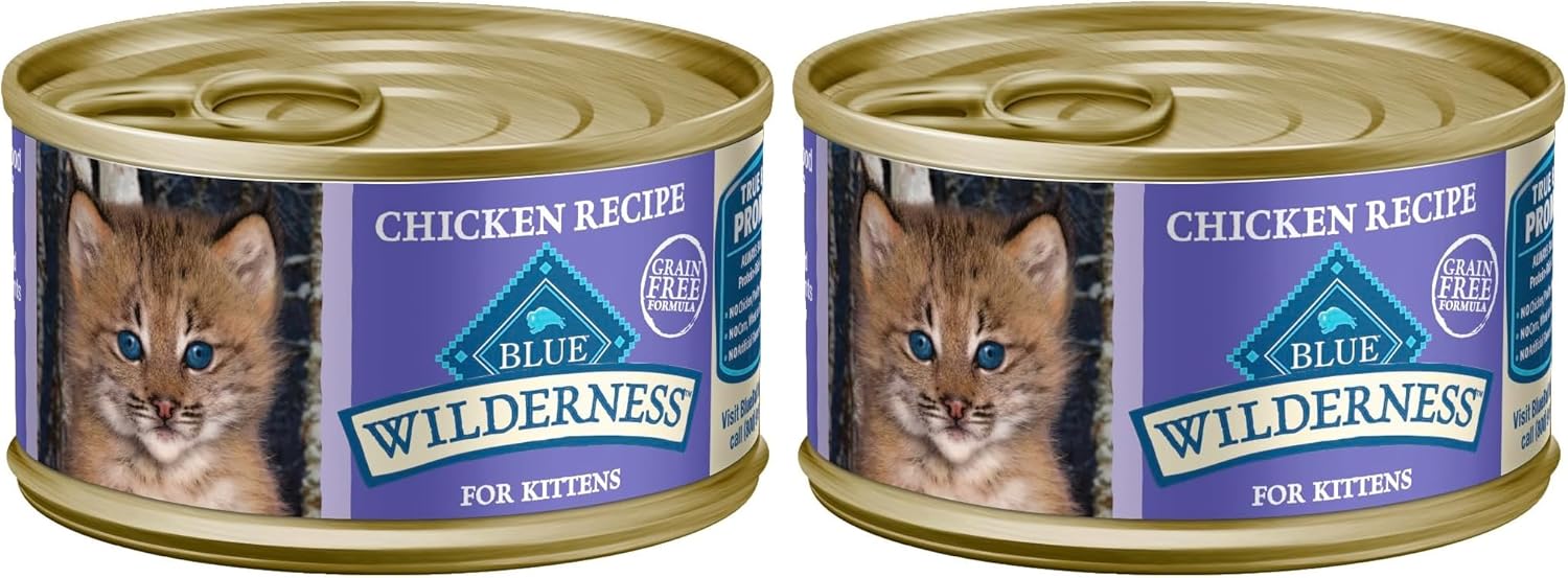 Blue Buffalo Wilderness Kitten Grain-Free Chicken Pat & Salmon Pat Wet Cat Food with DHA, High-Protein & Made with Natural Ingredients, Supports Healthy Growth & Development, 3-oz. Each (6 Count) - Image 13