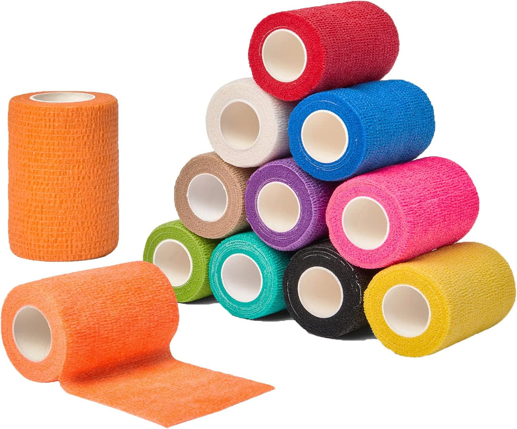 Example of self adherent wrap used for pet wound care