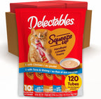 Delectables Squeeze Up Variety Pack, Creamy Squeezable Puree, Lickable Wet Cat Treats, Grain Free, No Added Fillers, No by-Products, No Added Preservatives, 0.5 Ounces Tube, 72 Tubes Total - Image 11