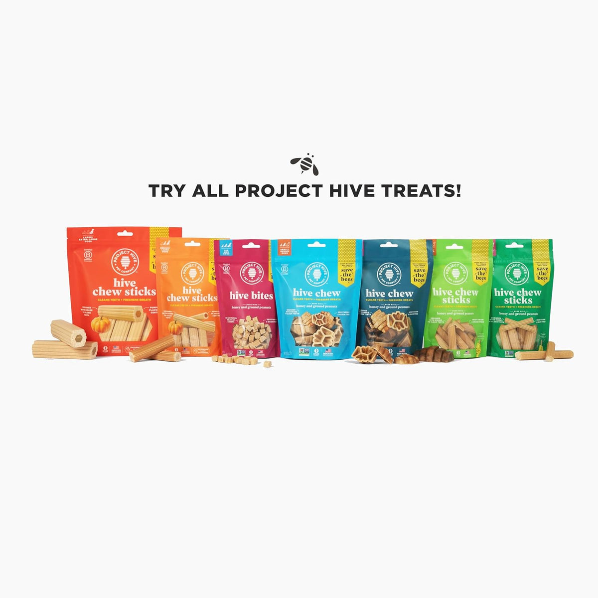 Premium non GMO soy free vegetarian dog treats close up view
