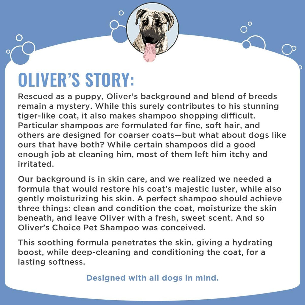Oliver's Choice shampoo bottle with US origin label