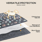 Reversible liquid proof cat cover with soft sherpa side