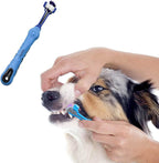 Orgrimmar dental pet brush non slip ergonomic handle close up view
