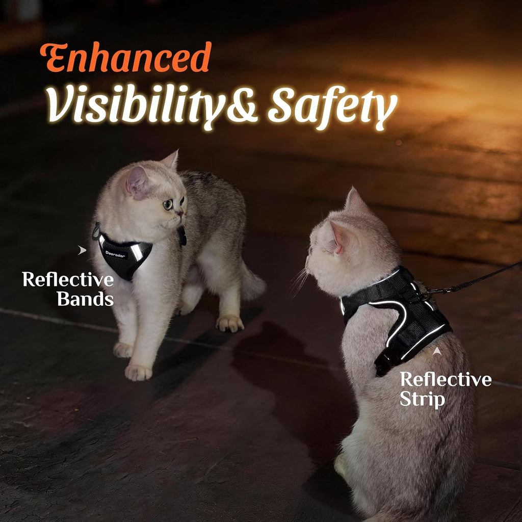 Dooradar safe outdoor walking cat harness packaging and leash component