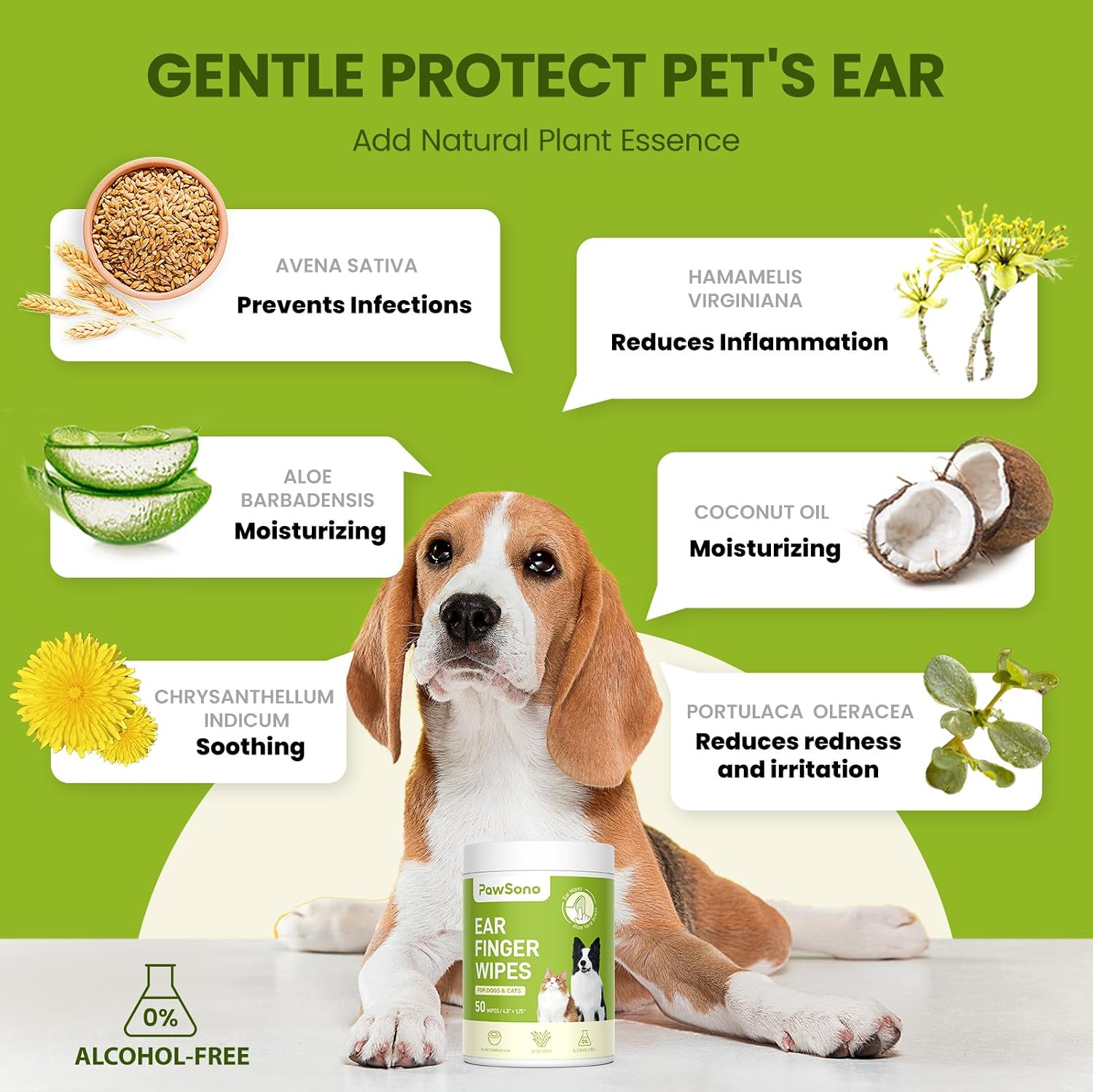 Close up of finger sleeve design for pet ear cleaning