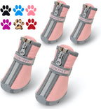 Qumy dog shoes for small dogs pink front view