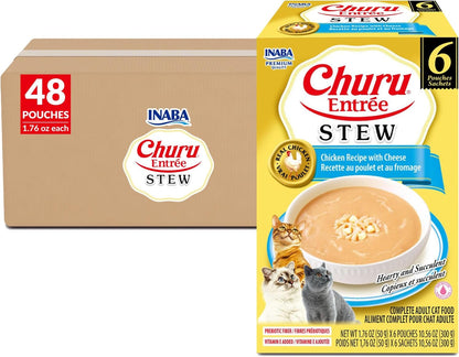 INABA Churu Entre Stew for Kittens, Grain-Free, High Moisture, Prebiotic Wet Cat Food, 1.76oz. per Pouch, 6 Pouches, Chicken Recipe with Tuna - Image 14