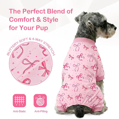 Breathable pet jumpsuit shedding suit for poodles and shih tzus.
