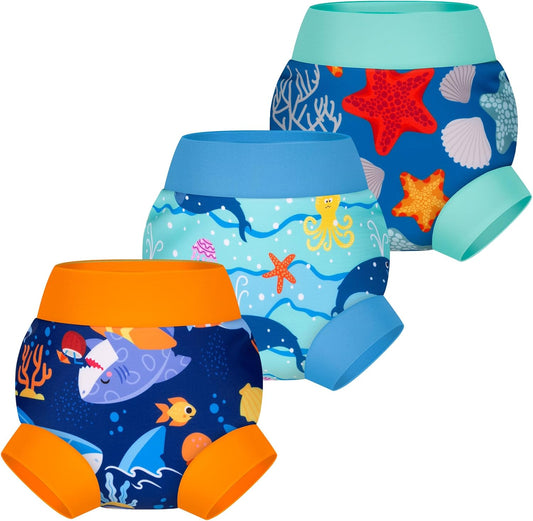 Big Elephant baby swim diapers 3-pack front view for pool