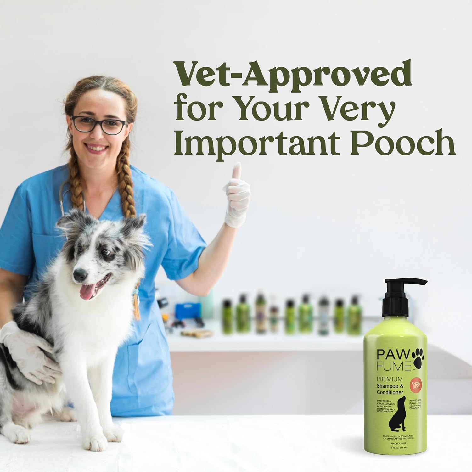 PAWFUME Deshedding Dog Shampoo and Conditioner, Show Dog, 1-Pack - Nourish & Detangle for Silky Soft Coat - Probiotic, Deep-Cleaning, pH-Balanced Formula - Salon-Quality Shampoo for Dogs - Image 10