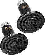 Simple Deluxe 100W 2-Pack Ceramic Reptile Heat Lamp Heat Emitter Bulb No Light Emitting Brooder Coop Heater for Amphibian Pet & Incubating Chicken, Black - Image 9