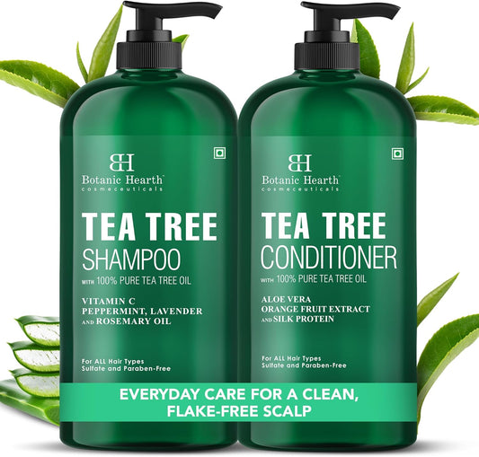 Botanic Hearth tea tree shampoo and conditioner set for itchy dry scalp relief