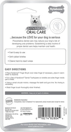 Nylabone Advanced Oral Care Dog Finger Brush back of package details