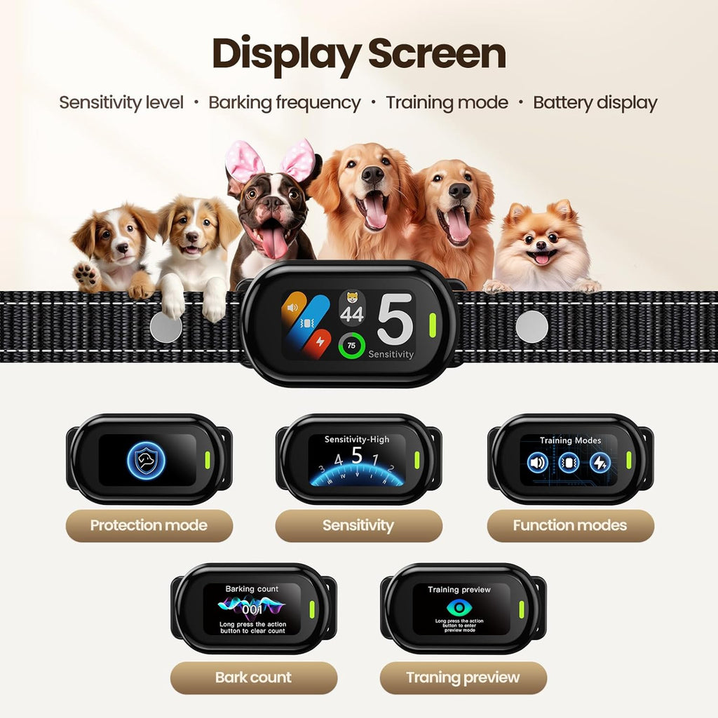 Close up of Zellar AI anti barking device strap and buckle