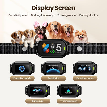 Close up of Zellar AI anti barking device strap and buckle
