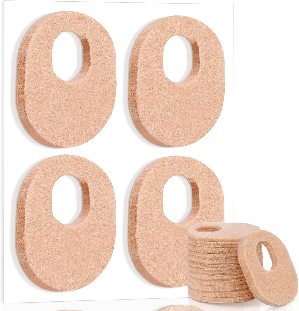 WILLBOND 48 Pack Callus Pads front view showing oval felt cushions for foot pain relief.