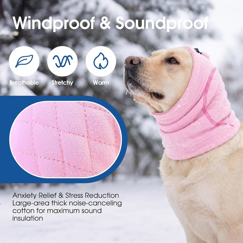 Sunfura dog calming hoodie showing the interior soundproof padding construction