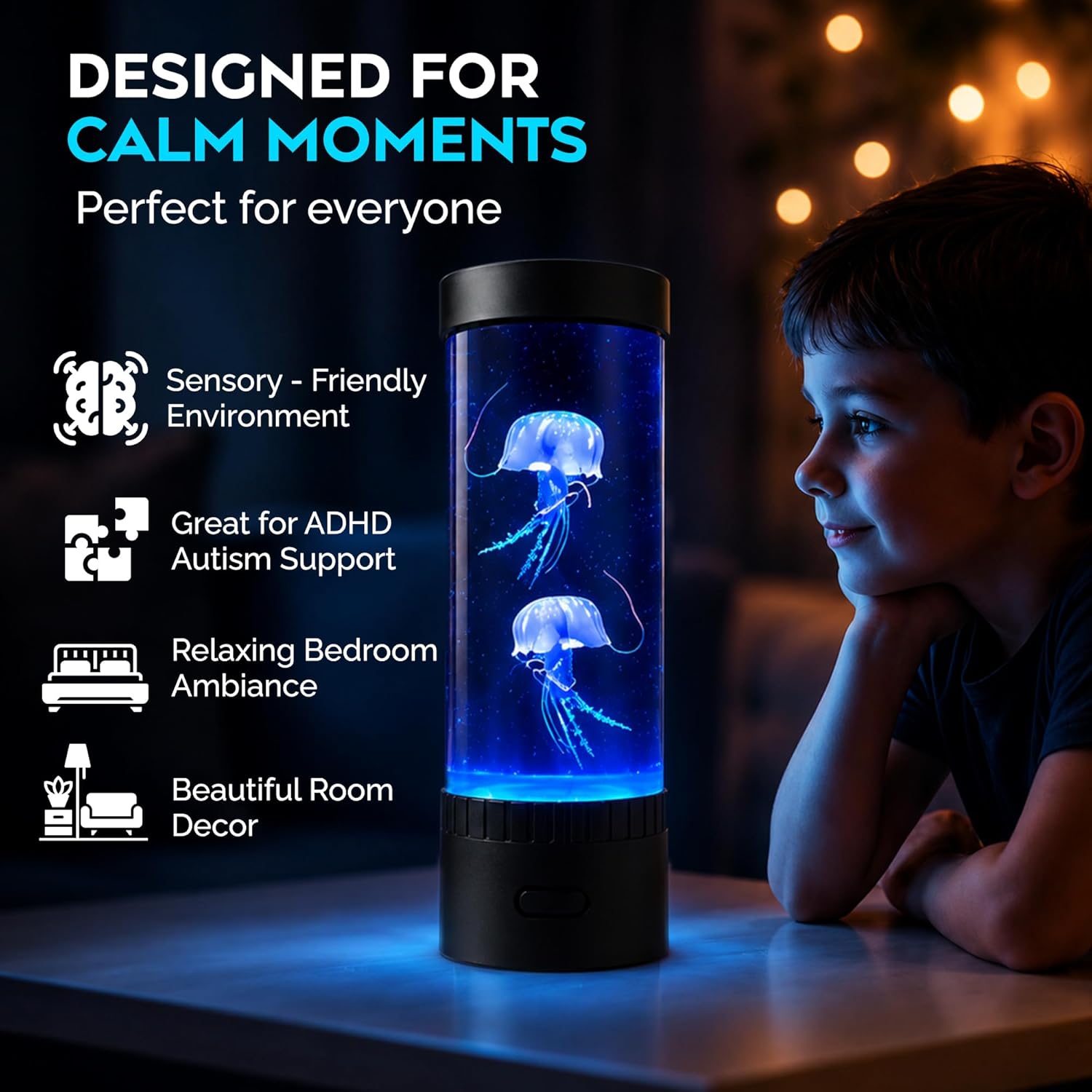 Remote control for Brewish Jellyfish Lamp featuring color selection buttons.