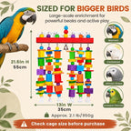 Zephyriel multicolored parrot toy with bell