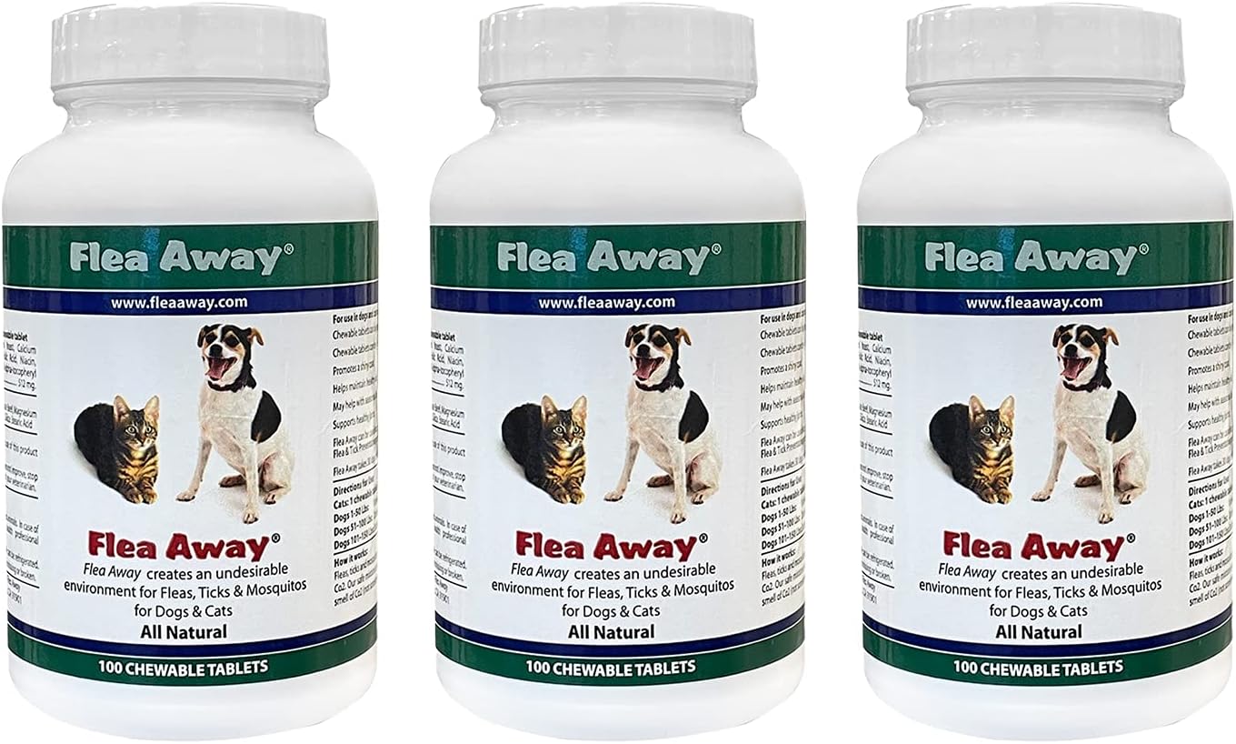 Flea Away daily vitamin complex for healthy skin coat and flea protection