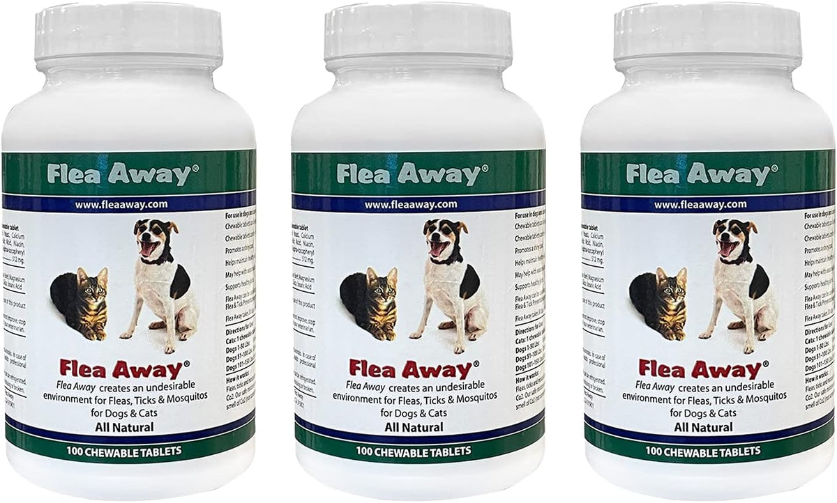 Flea Away daily vitamin complex for healthy skin coat and flea protection