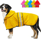 Fashion Hooded Dog Raincoat - Reflective Doggy Rain Jacket Lightweight Waterproof Dog Raincoats for Medium Dogs (Medium, Blue) - Image 14