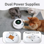 ORSDA interactive cat track ball toy base view demonstrating the battery compartment setup