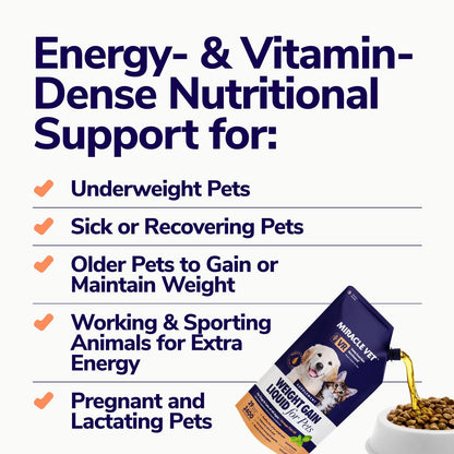 Miracle Vet supplement nutrition facts label detail