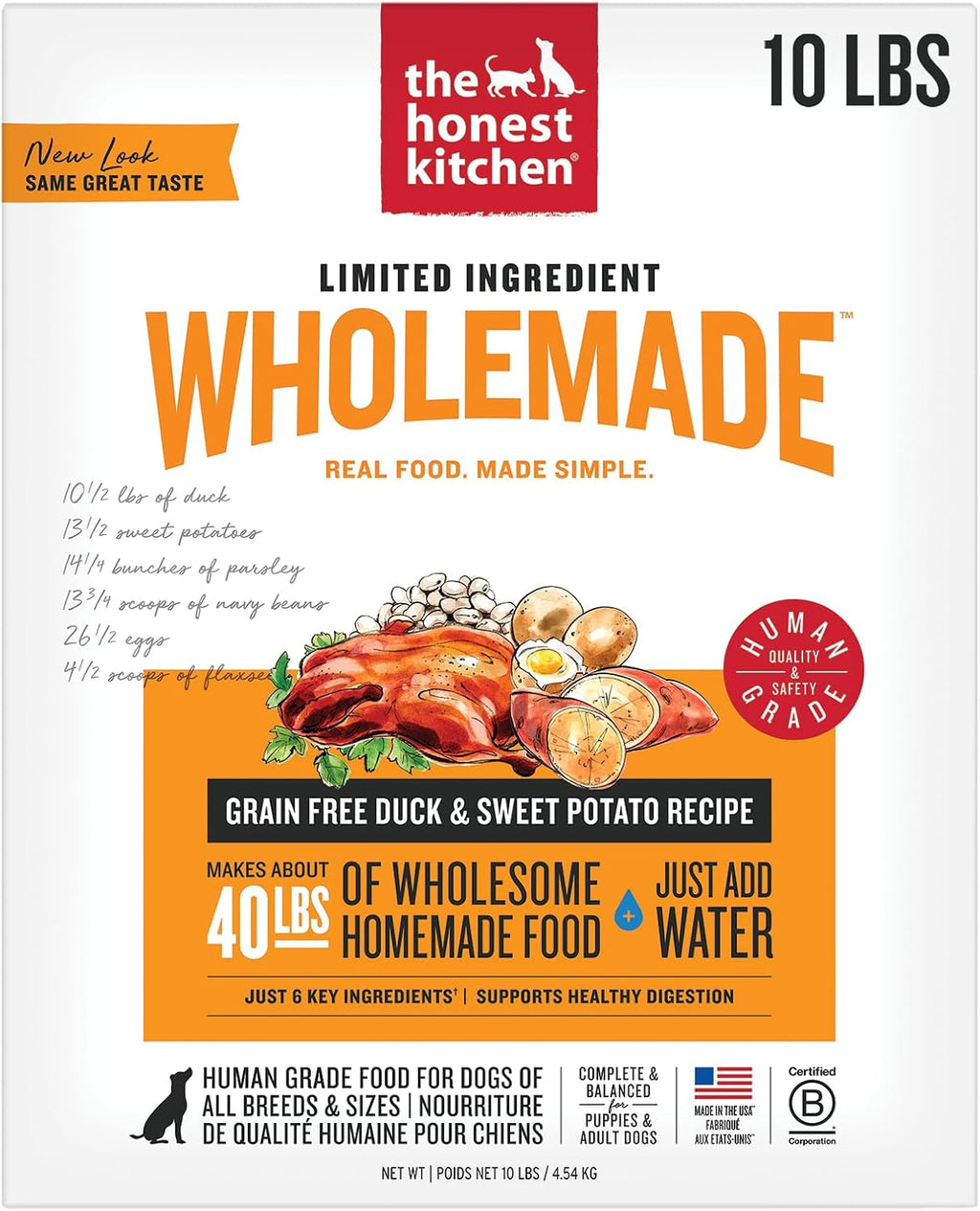 The Honest Kitchen Human Grade Wholemade(TM) Dehydrated Limited Ingredient Dog Food, Fish 10 lb Bag (makes 40lbs) - Image 13