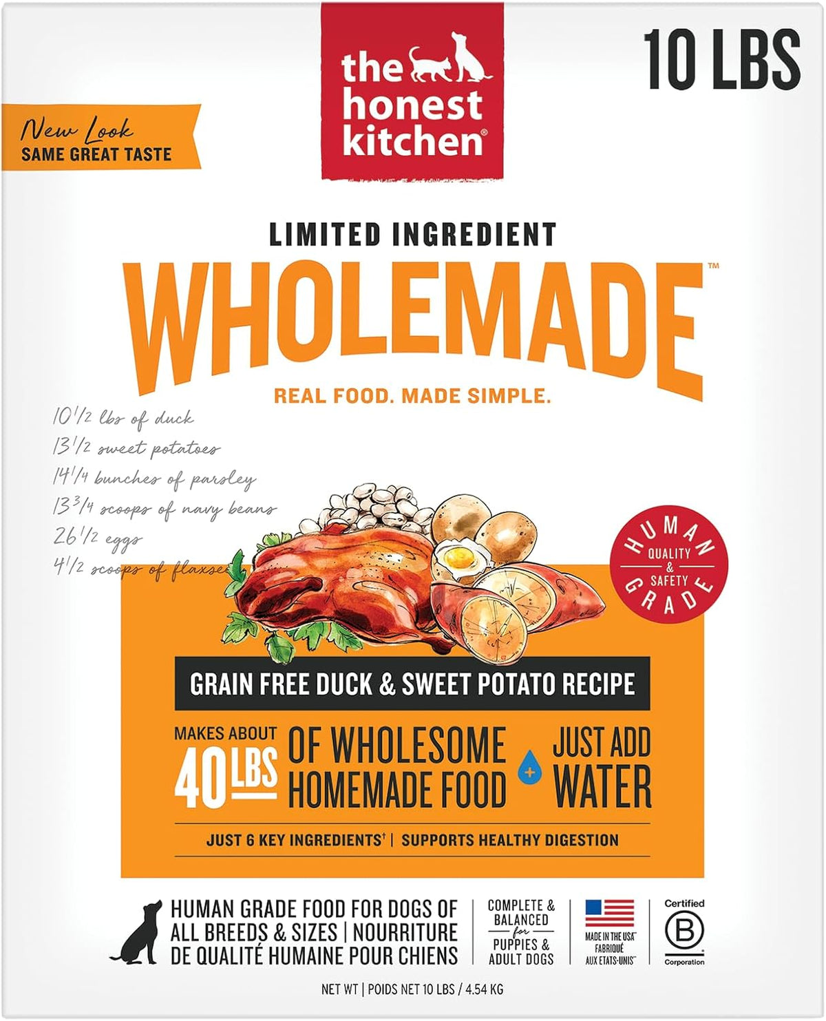 The Honest Kitchen Human Grade Wholemade(TM) Dehydrated Limited Ingredient Dog Food, Fish 10 lb Bag (makes 40lbs) - Image 13