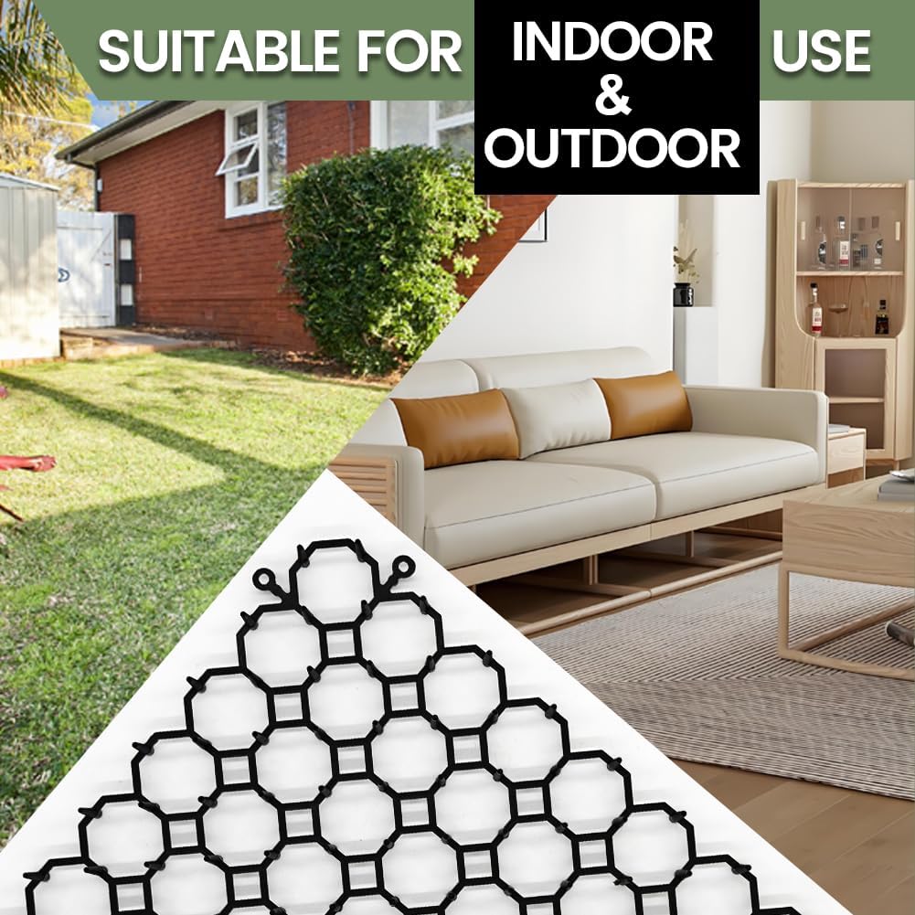 Garden usage of YeeLok cat repellent mats with metal stakes