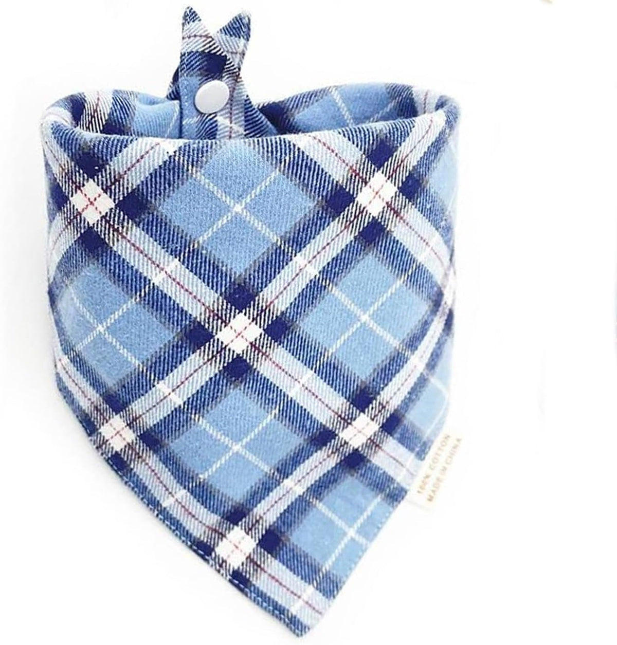 Plaid Dog Bandana with Button, Dual Layer Soft Cotton Triangle Dog Scarf Kerchief Washable Girl Boy Dog Bandanas Adjustable Accessories for Small Medium Large Extra Large Dog Puppy Pet - Image 13