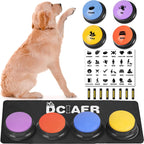 A side angle view showing the paw friendly design of the speech teaching buzzers.