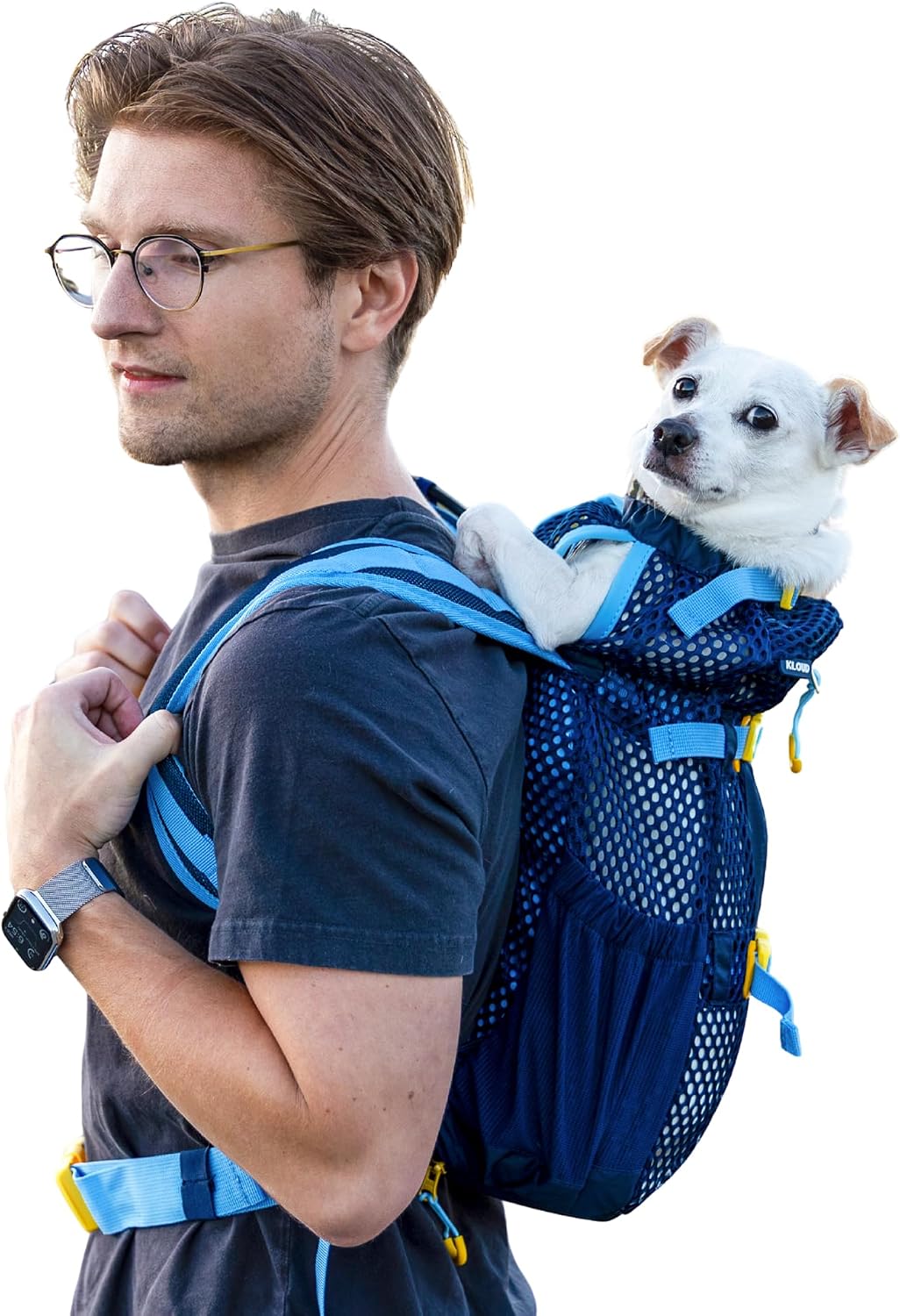 K9 Sport Sack Kloud Large Blue showing ergonomic shoulder straps for the wearer