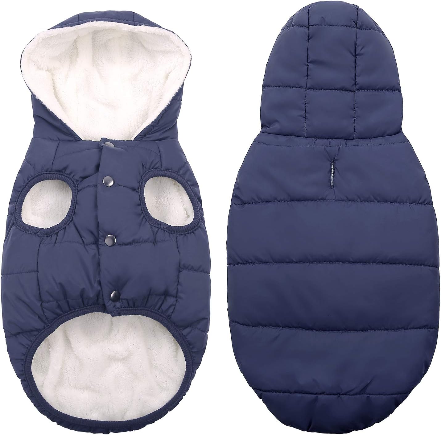 Detailed view of Sawmong dog jacket fleece interior lining