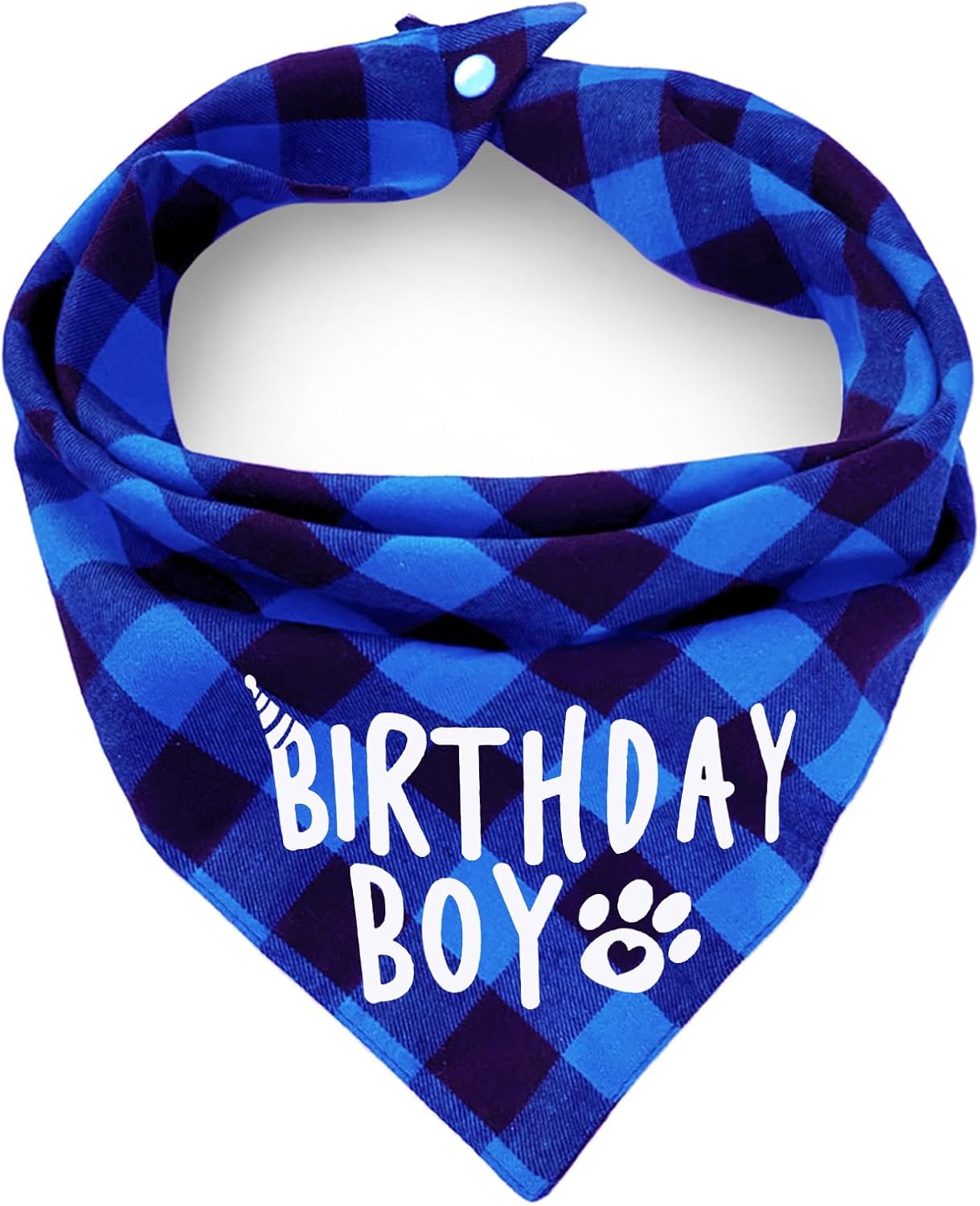 ZIRVYIR plaid dog bandana front view on a large breed dog.