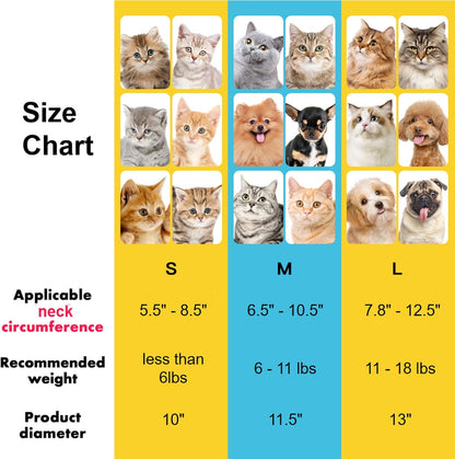 Adjustable soft e collar for small dogs and cats post neuter surgery