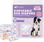 Pet Soft Female Dog Diapers - Disposable Doggie Diapers with Wetness Indicator, Puppy & Cat Diaper Super Absorbent, Fit for Female Dog in Heat or Incontinence, 40pcs (XXS, Mixed) - Image 11