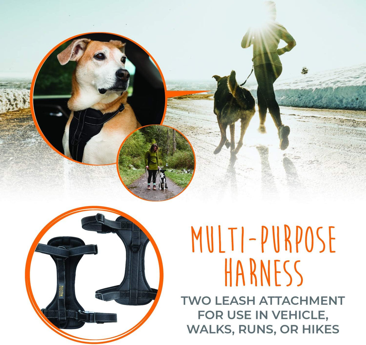 Breathable padding underside of Mighty Paw dog car harness