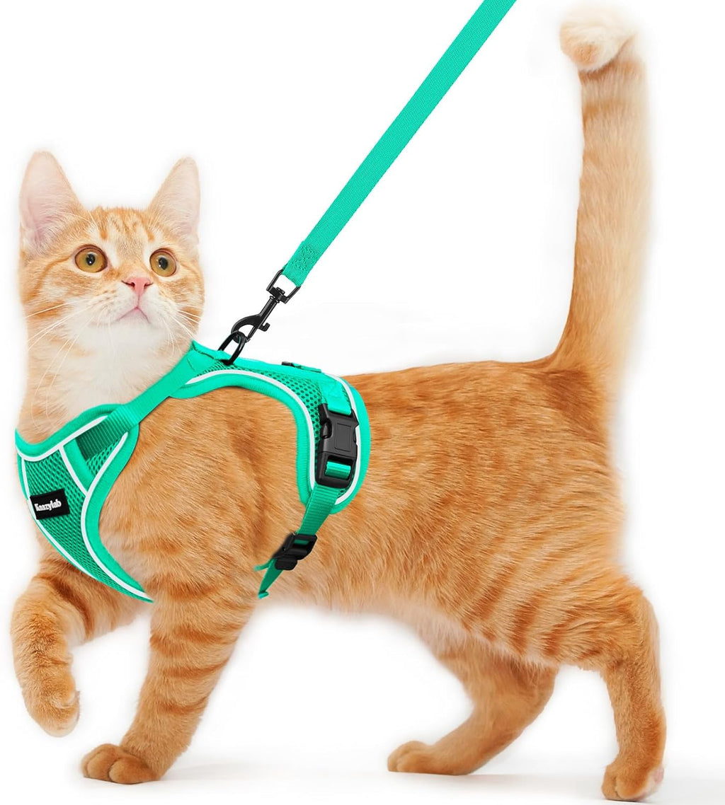 Cat Harness and Leash for Walking Escape Proof Soft Adjustable Cat Leash Breathable Comfortable Vest Easy to Wear Kitten Harness for Outdoor Travel (Black, S (7-12lb)) - Image 9