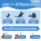 Dosing instruction chart on the packaging for domestic cats under ten pounds.