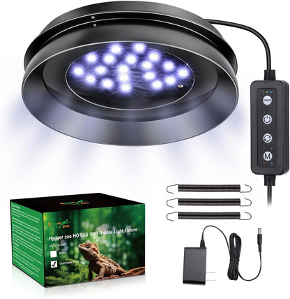 UVB Light for Reptiles with Dimming, LED UVB Light Bulb Fixture for Bearded Dragon Gecko Lizard Turtle Snake, Adjustable Brightness UVA UVB Lamp for Tropical & Desert Reptile Tank Accessories 8W Black - Image 9