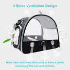 Wildox small pet carrier bag interior with standing perch