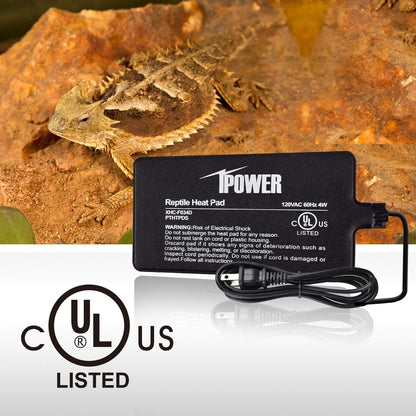 Included LCD digital thermometer for reptile terrarium