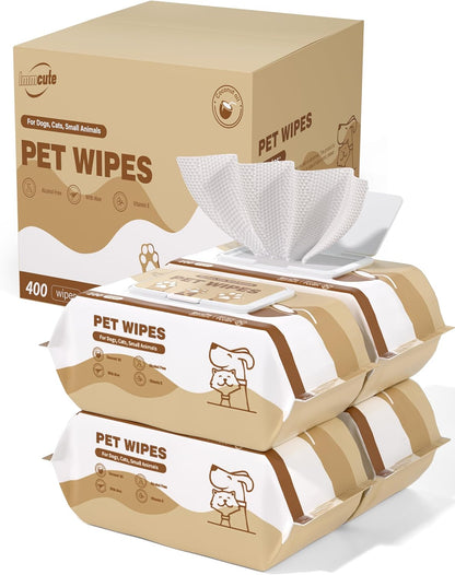 400 Unscented Dog Wipes for Paws and Butt Large Thick Puppy Wipes for Dogs Face and Body Dog Wipes Cleaning Deodorizing Cat Wipes Cleaning Fur and Butt Big Doggie Wipes Doggy Wipes Bum Dog Ear Wipes - Image 13