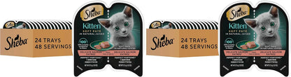 Sheba Perfect Portions Kitten Wet Cat Food Pate Chicken Entree, Salmon Entree, and Turkey Entree, 2.6 oz. Twin-Pack Trays (24 Count, 48 Servings) - Image 13